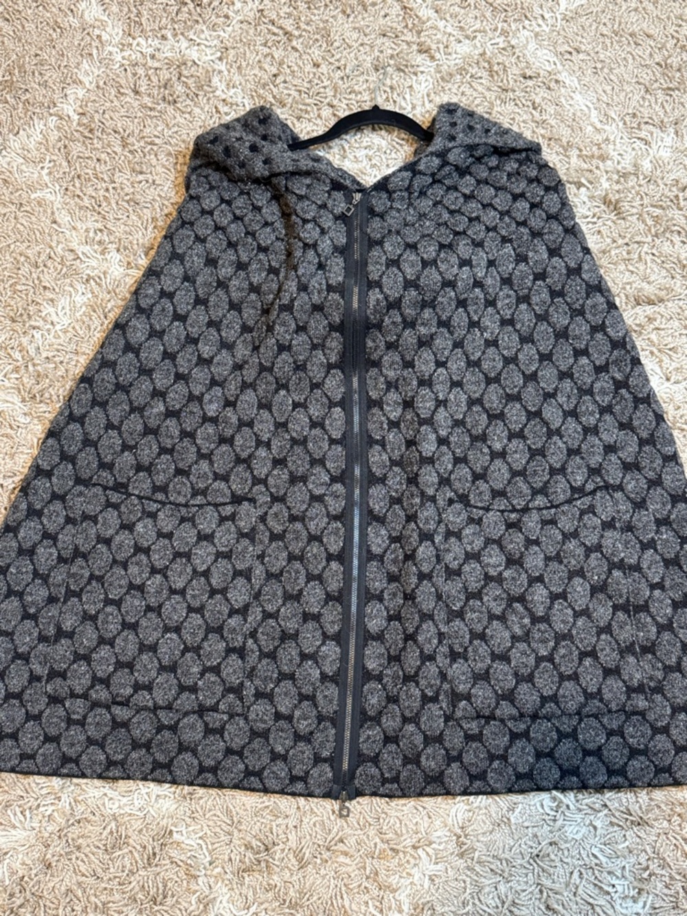 Sarah Pacini Hooded Zip-Front Sweater Wrap One Size - Picture 11 of 11